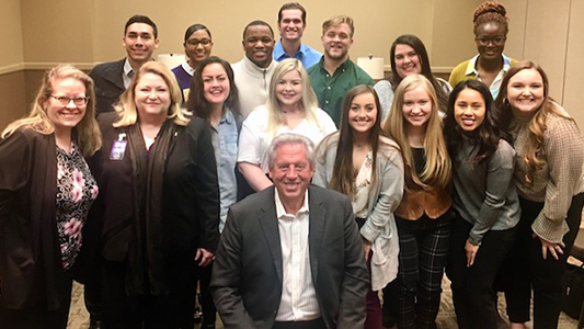 John Maxwell with SAGU Students and Faculty during the Waxahachie Leadership Summit