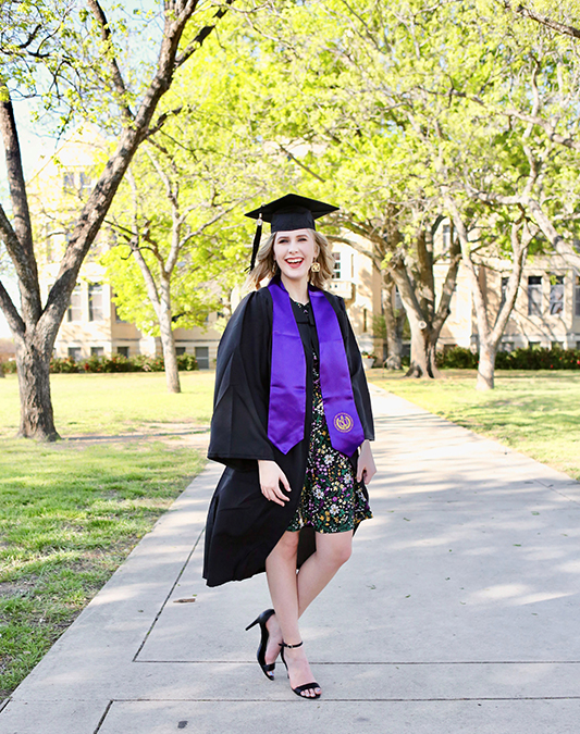 Mikayla Heldt upon graduating in